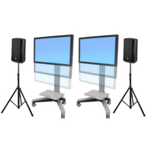 two-50-inch-tv-rental-with-stand-and-speakers